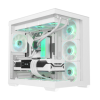 Popular ATX Mid Tower Gaming Computer Case for Desktop USB3.1 Removable Top Panel Aluminum Alloy Construction Tempered Glass