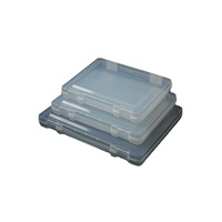 Fournitures de bureau à bas prix, boîte de dossier A4 PP boîte de dossier en plastique transparent avec poignée papeterie