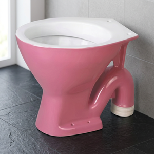 Cuvette de toilettes EWC en céramique verte Vitrosa rustique, WC moderne Vistaar à poser au sol avec siphon S/P - Product Image 4