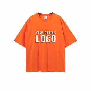 T-shirts pour hommes en coton personnalisés à épaules tombantes, style décontracté américain, lavés, manches courtes, grande taille, vente chaude - Product Image 4