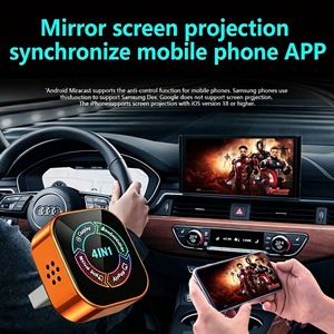 Hub de mise en miroir d'écran portable 4-en-1 CarPlay Android Auto AirPlay Miracast, adaptateur multimédia USB pour système d'infodivertissement d'origine - Product Image 3