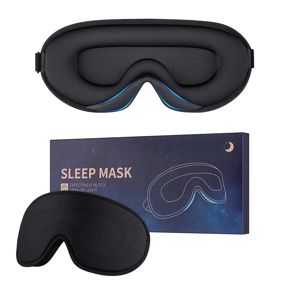 Nieuwkomers Slaapmasker Met Verstelbaar 3d Traagschuim Oogmasker Slaap 3d Foam Blind Masker Voorgevormde Oogmaskers