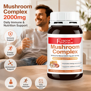 Complément alimentaire personnalisé Shecome Mushroom Complex améliorant la santé du cerveau, boostant l'énergie et la vitalité pour adultes, capsules de complexe de champignons - Product Image 3