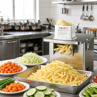 Commerciële elektrische groentesnijmachine van roestvrij staal, multifunctionele voedselverwerker/snijmachine voor aardappel, wortel en ui