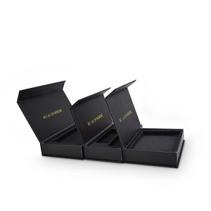 Luxury Gold Stamping Magnetic Box Black Rigid Cardboard Packaging Paper Watch Strap Band Gift Box With Foam Insert