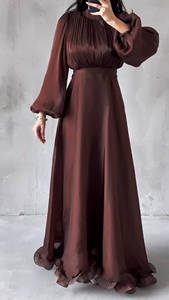 <span class=keywords><strong>Robe</strong></span> longue <span class=keywords><strong>de</strong></span> <span class=keywords><strong>soirée</strong></span> musulmane plissée à volants Mexizo, Abaya Dubaï, robes <span class=keywords><strong>de</strong></span> mode modestes pour femmes - Product Image 5