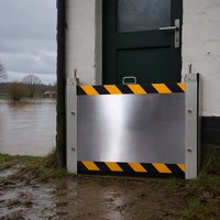 Sistema de Barrera Contra Inundaciones de Acero Inoxidable, Protección Impermeable Contra Inundaciones, Puerta Desmontable Contra Inundaciones para Sótano, Garaje, Diseño Personalizado