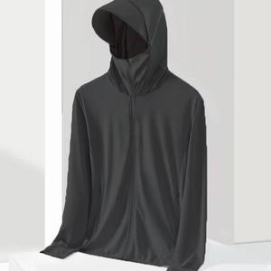 Veste à capuche respirante en soie de glace pour hommes, <span class=keywords><strong>protection</strong></span> contre les <span class=keywords><strong>UV</strong></span>, nouveaux <span class=keywords><strong>vêtements</strong></span> de pêche d'été minces avec veste de chemise de <span class=keywords><strong>protection</strong></span> solaire - Product Image 5