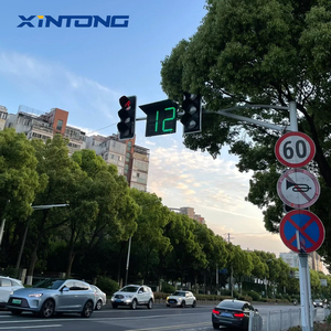 Lampu Lalu Lintas LED Dua Warna Merah Hijau 200mm dengan <span class=keywords><strong>Timer</strong></span> Hitung Mundur 24VDC - Product Image 1