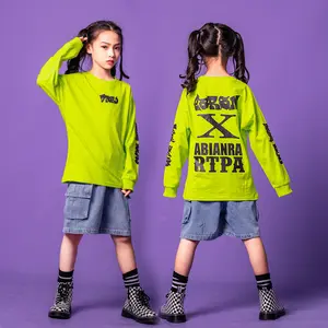 Children's hop fashion clothing Girls hoodie set Hop brand handsome loose costume