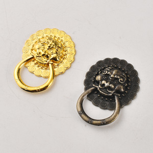Lion Head Handle Zinc Alloy Antique Bronze <b>Gold</b> Cabinet <b>Drawer</b> <b>Pull</b> Ring European Style Surface Decoration - Product Image 3