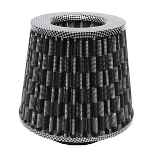 Filtro de Aire de Alto Flujo para Coche, Tipo Hongo, 64MM 76MM 89MM 100MM 70MM, de Aluminio, para Mejora y Reequipamiento, Patrón de Carbono Plateado - Product Image 1
