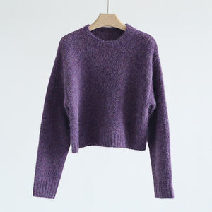 เสื้อสเวตเตอร์ไหมพรมถักทรงหลวมสไตล์เรโทรสำหรับผู้หญิง  แบบสีบล็อก  ไซส์ใหญ่  แฟชั่นฤดูหนาว  สไตล์ใหม่ - Product Image 5