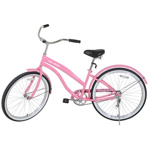 JOYKIE Bicicleta de ciudad para adultos de 26 pulgadas bicicleta de crucero de playa <span class=keywords><strong>rosa</strong></span> para mujer, bicicleta OEM Lowrider - Product Image 5