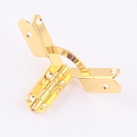 Boîte à bijoux en métal couleur or avec charnière en T pour accessoires de boîte en bois