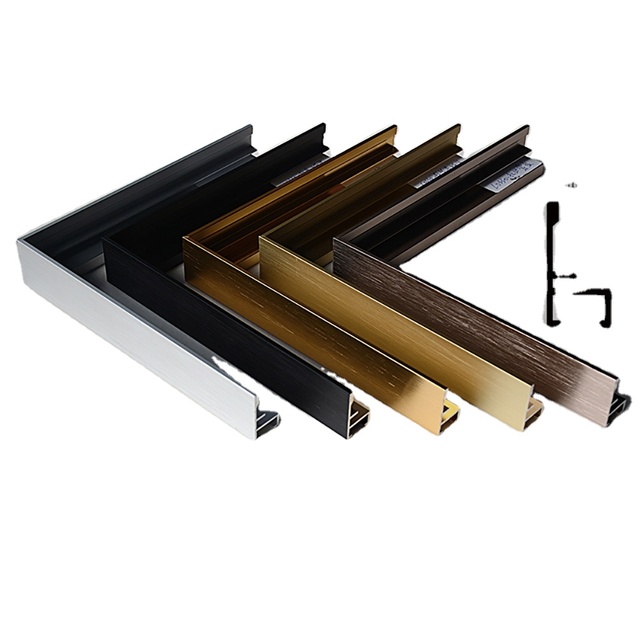 Wholesale Aluminum Floating Canvas Gold Silver Black Picture Photo Painting Frames for Home Decoration