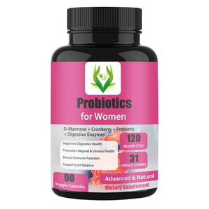 Private Label Probiotics for Women Capsules D-Mannose Cranberry Prebiotic Digestive Enzymes Improve Digestive Vaginal Health - Product Image 1