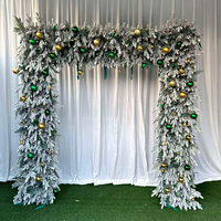 Arche de fleurs artificielles tropicales EG-FA125, grandes feuilles de palmier Monstera artificielles, résistantes aux intempéries, pour la décoration de la cérémonie de mariage