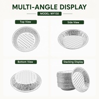Barquettes rondes en aluminium jetables de qualité alimentaire recyclables de 6 pouces pour la cuisson à la maison au four