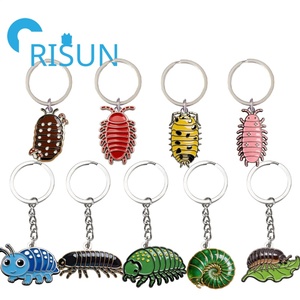 Portachiavi in Metallo Personalizzato all'Ingrosso, Simpatico Isopode Gigante, <span class=keywords><strong>Scarabeo</strong></span>, Larva, Insetto Smaltato - Product Image 1