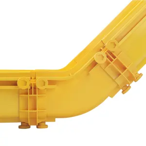 Bandeja de cable de plástico amarillo de 120mm/240mm/360mm/600mm, fibra óptica de pvc/abs, venta de fábrica de china, precio de sección recta