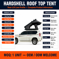 Tente de toit Zentopia pour pick-up, 2-3 personnes, double couche, dépliage rapide, imperméable, quatre saisons, avec échelle, fixation sur le porte-bagages du camion