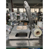Machine de scellage industrielle de comptoir pour contenants alimentaires avec moules interchangeables, scelleuse manuelle de barquettes, équipement de thermoscellage en gros