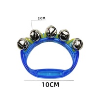 Manufacturer Direct Sales Percussion Instrument Performance Plastic Multi-color Hand Bell Tambourine