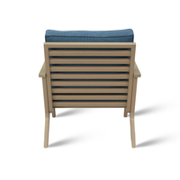 Fauteuil de détente en bois pour projet hôtelier, chaise longue individuelle rembourrée en tissu