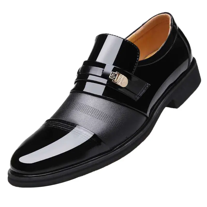 Plus Size 48 Slip On Business Formal Dress Shoes Men Leather Shoes