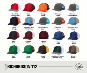 Customizable 6-Panel Adjustable Men's Trucker Hat 112 Style Embroidery Mesh Custom Leather <b>Patch</b> BSCI Certified Blank Richardson - Product Image 5