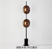 Lampe de sol LED en marbre et fer de style nordique avec design ultra-fin pour salon, chambre et bureau