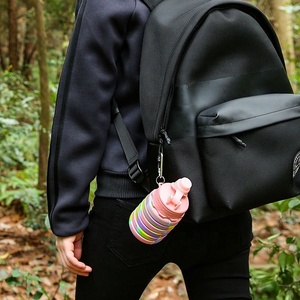 Botella de agua plegable de silicona sin BPA de marca privada al por mayor para acampar y viajar con diseño plegable - Product Image 6