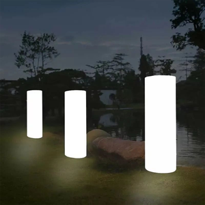 Éclairage rvb <span class=keywords><strong>colonne</strong></span> 3D jardin hôtel Bar mariage décoratif en plastique sans fil pilier d'éclairage extérieur rond Led colonnes lumineuses - Product Image 3