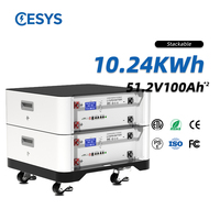 51.2V 100Ah 5.12kWh*2 Baterai Lithium Tegangan Rendah yang Dapat Disesuaikan OEM ODM, Dapat Ditumpuk Secara Paralel, dan Dipasang di Rak untuk Komersial dan Rumah Tangga