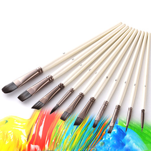 10 pinceaux de forme de cheveux en nylon différents pour la <span class=keywords><strong>peinture</strong></span> acrylique aquarelle - Product Image 5