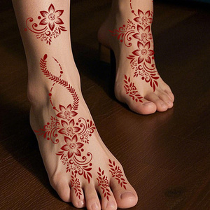 Stencil per Tatuaggi all'Henné all'Ingrosso, Adesivi con Motivi Traforati Indiani, Modelli Temporanei Impermeabili per Mani e Corpo - Product Image 5