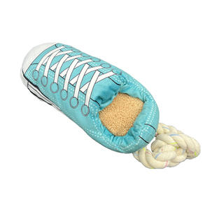 Four cepet moda ayakkabı şekli yumuşak kumaş ile peluş oyuncak köpek dört renk Pet Molar interaktif oyuncak halat ile özel Pet peluş oyuncak - Product Image 2