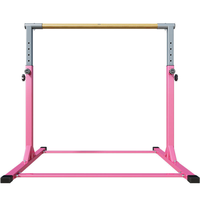 Barres horizontales doubles pour gymnastique junior à domicile avec 13 niveaux de hauteur réglables, barres parallèles à 6 niveaux de largeur