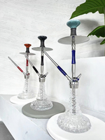 Vente en gros de narguilé en acier inoxydable narguilé shisha de luxe style allemand huka narguilé en résine ensemble de shisha en métal et verre