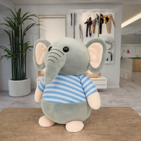 Fun4you Peluche Éléphant – Adorable Jouet en Peluche Douce en Coton et Coton PP – Cadeau d'Anniversaire Douillet pour Tout-Petits – Unisexe 20cm Bleu