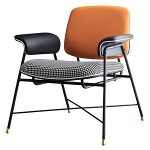 Fauteuil moderne de salon en cuir de luxe antique de style scandinave français <span class=keywords><strong>vintage</strong></span> en tissu design - Product Image 5