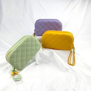 Custom Fashion Silicone <b>Portable</b> Water Resistant Large Candy Pattern Makeup Organizer Travel Zipper <b>Lock</b> Cosmetic Bags & Cubes - Product Image 2