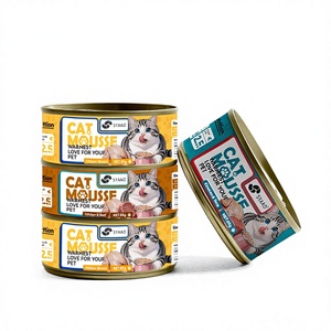 อาหารแมวกระป๋อง รสชาติหลากหลาย 85 กรัม พร้อมฉลากโลโก้สั่งทำพิเศษ - Product Image 1
