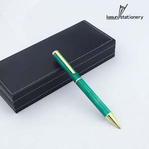 Bolígrafo de Cuero Verde Mate Metálico al por Mayor de Fábrica, Papelería Creativa para Oficina - Product Image 5