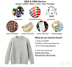Maglione Classico da Uomo Personalizzato con LOGO, Pullover in Puro <span class=keywords><strong>Cotone</strong></span> a Maniche Lunghe, Stile Casual - Product Image 4
