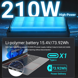 16.1 "chơi game máy tính xách tay Trung Quốc máy tính xách tay <span class=keywords><strong>Core</strong></span> i9 FHD 144Hz rtx4050 kim loại cơ thể có thể tháo rời thở Logo 6400mAh vân tay chơi game máy tính xách tay - Product Image 6