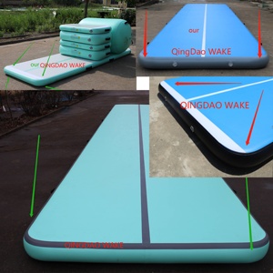 Tapis de gymnastique gonflable <span class=keywords><strong>AirTrack</strong></span> WKT sur mesure, épaisseur 10-30 cm, technologie Drop Stitch + PVC, certifié CE, garantie 3 ans - Product Image 3