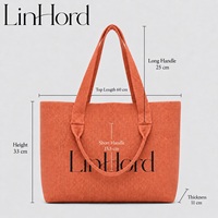 Sac fourre-tout en tricot personnalisé avec poignées courtes et longues pour les boutiques, les cadeaux et les sorties shopping décontractées