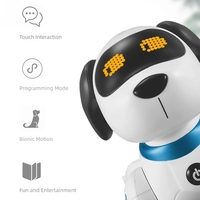 Perro Robótico Eléctrico que Canta y Baila, Interactivo, Programable, Inteligente, de Plástico, Juguete Educativo para Interiores y Exteriores para Niños